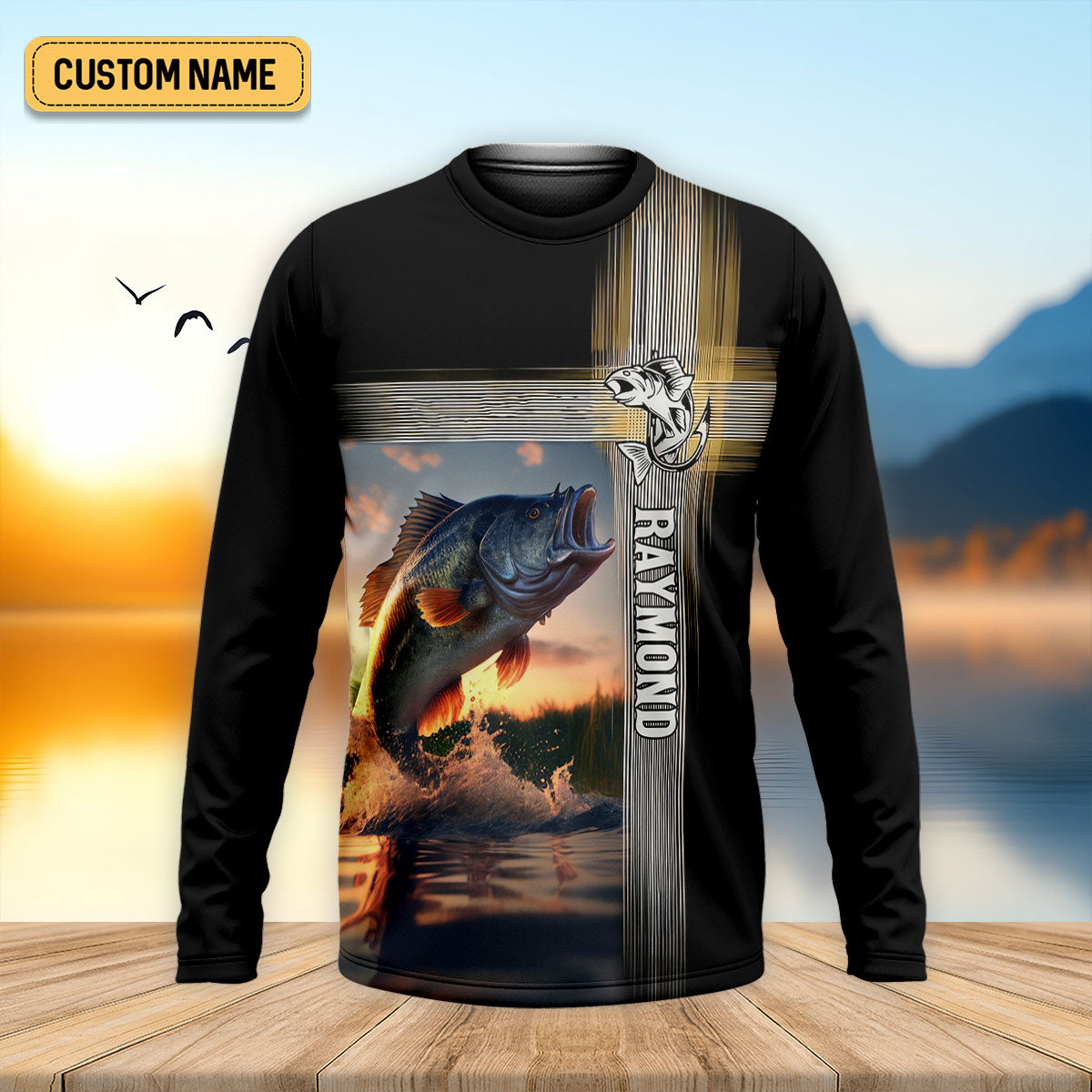 MILF Man I Love Fish Faith Cross Funny Fishing Shirt, Fishing UPF Shirts, Fishing Shirts For Men