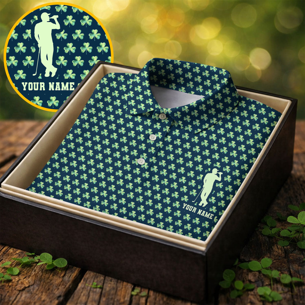 St Patrick's Day Shamrock Golf And Beer Green Golf Shirt, Polo ShirtFor Men, Golf Shirts For Men